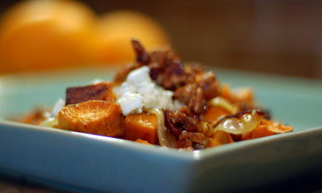 بطاطا حلوة بالجبن الشيدر